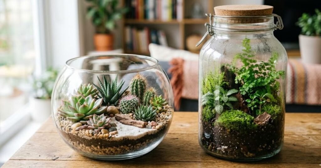 Picking the Best Plants for an Open vs Closed Terrarium