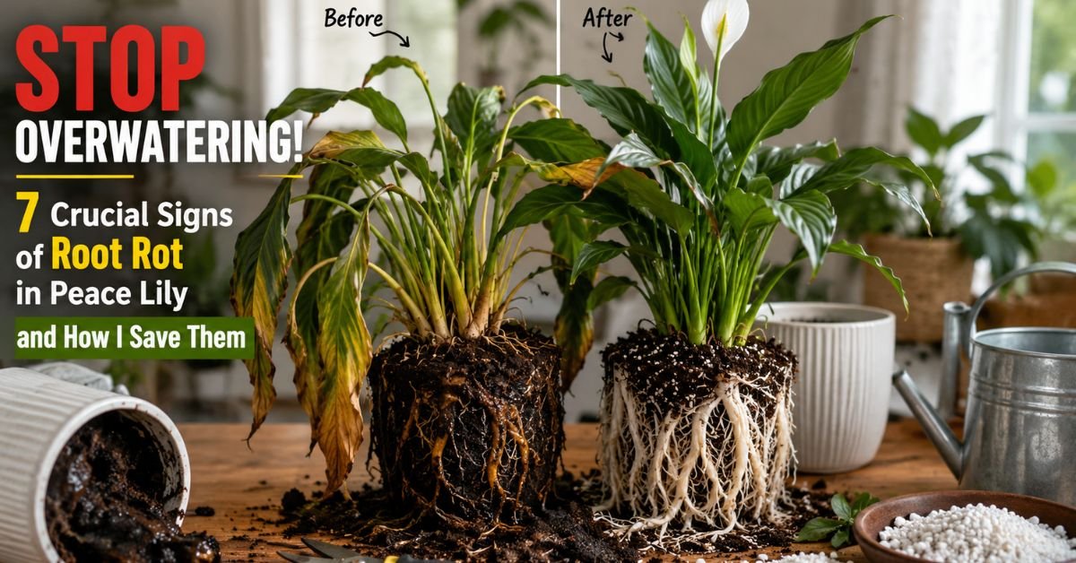 Stop Overwatering! 7 Crucial Signs of Root Rot in Peace Lily and How I Save Them