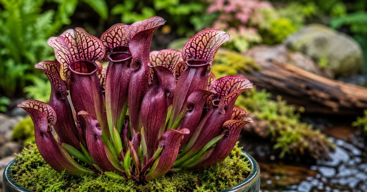 Purple pitcher plant